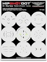 HipShotDot D-Series Tech Pack - Reusable Transparent Aim Sight Assist TV Decals - Gaming Television or Monitor Decal for FPS Video Games Compatible with PC, Xbox & Playstation (1.0 Green)