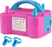 Electric Balloon Pump Portable Dual Nozzle Quick Inflate Air Inflator for Party
