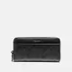 Coach Accordion Wallet F25517 With Signature Canvas In Black Oxblood