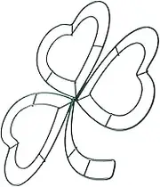iplusmile Patrick's Shamrock Iron Wreath Frame Metal Decoration for Home Door and Wall Lucky Clover Garland for Festive Celebrations