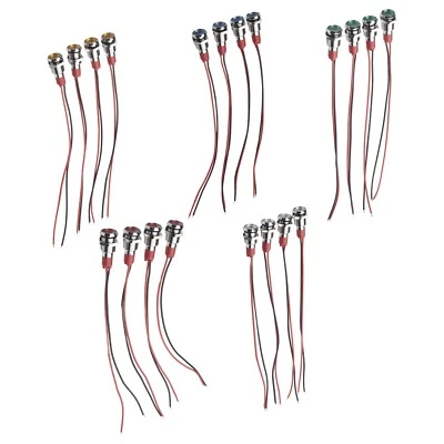 High Quality LED Indicator Lights 4 Pack in Red Blue White Yellow Green