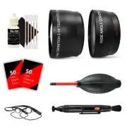 52mm Wide Angle & Telephoto Lens Kit for Canon EOS T5 and All Canon DSLR Camera