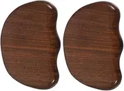 PACKOVE 2pcs Portable Wooden Scraping Board for Facial Massage Enhance Blood Flow Health Compact Design for Home Use Face Scraping Tool for All Family Members