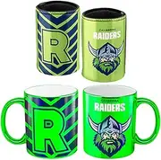 Canberra Raiders NRL Metallic Mug and Can Cooler Pack