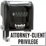 Self-Inking Attorney-Client Privilege Stamp, Business Office Stamp 1/2" x 1-1/2"