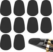 Kasoud Professional Saxophone Pads, 40PCS the Saxohone Pads Replacement, Mouthpiece Cushion 0.8 Mm Mouthpiece Patches, Saxophone Mouthpiece Pads for Alto and Tenor Saxophone and Clarinet (Black)