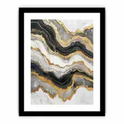 Black Gold Framed print Art Poster