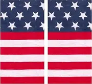 [Celebrate] Americana Patriotic Towel Set with Stars and Stripes in Red, White, and Blue