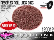 RESOFLEX 76mm ROLL-LOCK DISC ( MEDIUM MAROON ) SURFACE CONDITIONING (x10)