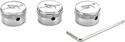 3Pcs Electric Guitar Bass Knob with Hole Volumes Tone Control Knob Metal Guitar Dome Top Knob Potentiometer