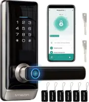Smart Door Lock, TMEZON Keyless Entry Fingerprint Digital Lock with Handle