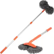 Fulasun Car Wash Mop Brush with Long Handle 360° Rotating Retractable Detaili...