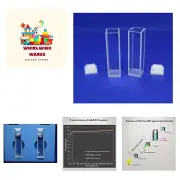 Fluorescence UV Quartz Cuvettes Cell 2pcs for Spectrophotmeter Fluorescence C...