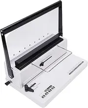 Spiral Coil Binding Machine, Manual Book Maker Punch Binder with Adjustable Side Margin, 20 Sheet Punching 34 Square Holes 140 Sheet Binding Capacity, Manual Hole Punch for A4 A5