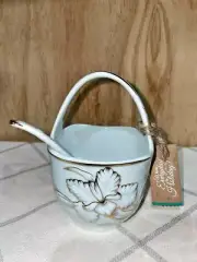 Ceramic Basket w/ Spoon