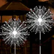 Solar Firework Lights, 2 Pack 120 Leds 2 Lighting Modes Solar Garden Lights Outd