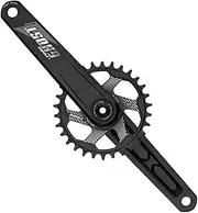 Bicycle Crankset, 170mm 175mm Mountain Bike Crankset 30T/32T/34T/36T Hollow Integrated GXP Single Chainring 4 Claws Crank Arm 7/8/9/10/11/12 Speed for MTB
