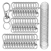 120 Pieces Swivel Lanyard Snap Hook with for Key Rings Metal Hooks Keychain Craf