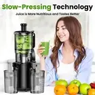 Cold Press Juicer, Amumu Slow Masticating Machines with 5.3" Extra Large Feed.