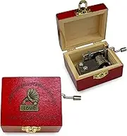 epiphaneia Small Away In A Manger Wooden Music Box with Gramophone. Unique Christian Gifts for Sister Best Friend Mother Daughter Aunt Christians Cute Home Decorative Decor