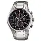 CASIO EDIFICE 雅緻科技三眼時尚運動錶-黑