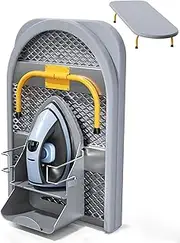 [Shanghigh] Ironing Board Folding - Tabletop Iron Board with Iron Holder, Portable Space Saving Small Ironing Boards for Home, Laundry, Rooms, Dorms,Travel - Grey/Yellow