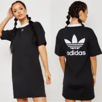 在飛比找蝦皮購物優惠-ADIDAS ORIGINALS 黑白 短袖洋裝 運動洋裝 