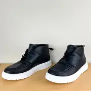 Dr. Martens Jemima Kiltie Chukka Mid Black Leather Moc Toe Boots Shoes Kids US 5