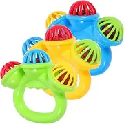 Totority 3Pcs Hand Jingle Bell for Mini Instrument with Smooth Surface for Early Exploration and Sleigh Bells Percussion
