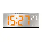 Voice Control Mirror Alarm Clock Digital Temperature Dual Alarm Snooze9303