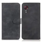 KHAZNEH Wallet Design Folio Flip Retro Style PU Leather Case for Samsung Galaxy Xcover 5/5s