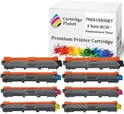 Cartridge Planet 2 Sets BCMY Compatible Toner Cartridge for Brother TN-251 TN-255 TN251BK TN255C TN255M TN255Y (2,500/2,200 (B/CMY) pages) for DCP9015CDW HL3150CDN HL3170CDW MFC9140CDN MFC9330CDW MF..