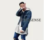 FINDSENSE打版 上衣 帽T 長版拉鍊 帽T 歐美上衣 外套 衛衣 連帽外套 手繡拉鍊 設計