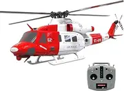 E2 UH-1Y RC Helicopter, 2.4G 6CH Dual Brushless Direct Drive Simulation Helicopter Model with Lidar Positioning for Adult (RTF),1 Battery
