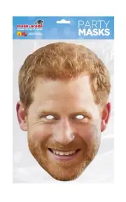 Prince Harry 2D Royal Card Party Face Mask - Meghan Markle