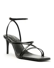 Schutz Women's Bari Mid Square Toe Strappy High Heel Sandals