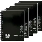 5 Pack Spirax 701 Organiser Notebook 6mm Ruled Things To Do Spiral A5 96 Page