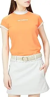 [New Balance] 012-2166506 Women's Short Sleeve Mock Neck Shirt (Absorbent, Quick Drying, Stretchable) / Golf Inner