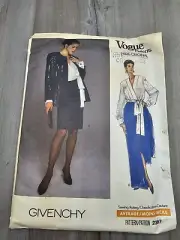 Vogue 2387 Givenchy Sewing Pattern Misses Jacket Blouse Skirt 14 16 18 Uncut