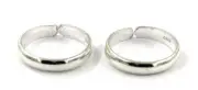 925 Sterling Silver Plain Toe Ring For Women and Girls Traditional Adjustable Co