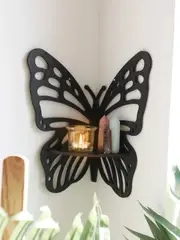 Boho Butterfly Crystal Shelf Wall Jewelry Organizer