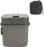 Cookware for Camping, Non-Stick Outdoor Cooking Pots, Camp Cooking Utensils Set, Compact Gear for Outdoor Adventures, Ideal for Hiking, Cycling, 5.12x5.12x4.92 in