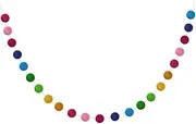 Christmas Felt Ball Garland Colorful Wool Pom Pom Party Tree DIY Hanging Decoration 2m Christmas Felt Ball
