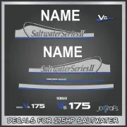 Yamaha Saltwater II Precision Blend 175hp V6 Outboard Engine Decals Kit-Stickers