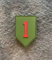 Army 1st Infantry Division Big Red 1 PVC Patch