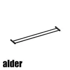 AVVA Round Double Towel Rail - 600mm - Matte Black