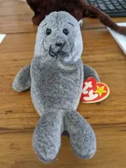 EXTREMELY RARE TY Beanie Babies Original Retired Slippery the Seal