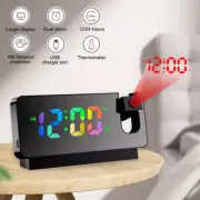USB Alarm Clocks Smart Projector Clock Mirror Screen Projection Temperature Time