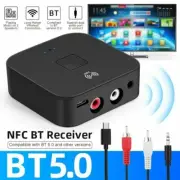 2 in 1 Bluetooth 5.0 Transmitter Receiver 3.5mm to 2RCA AUX Audio Adapter AU