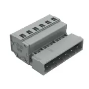 A● 2pcs WAGO 231-606 Male connector 6-Pole Pin Spacing 5 mm Gray New